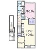 フェリーチェ東天王町　II 1LDKの間取り