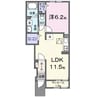 サンテ 1LDKの間取り