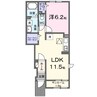 サンテ 1LDKの間取り