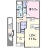 サンテ 1LDKの間取り