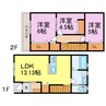 リーブルファイン六貫山 3LDKの間取り