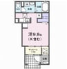 グラーヴェ御幸 1Rの間取り