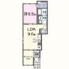 サンライズヒルズI 1LDKの間取り