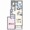 フラワーII 1LDKの間取り