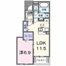 フラワーII 1LDKの間取り