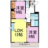 グロリアス 2LDKの間取り