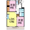 グロリアス 2LDKの間取り
