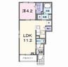 ラ・パーチェI 1LDKの間取り