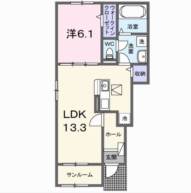 間取り図 ジュネス　ＨＡＹＡＫＡＷＡ　III