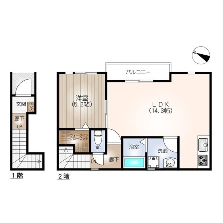 間取図 リーブルファイン成岩東町