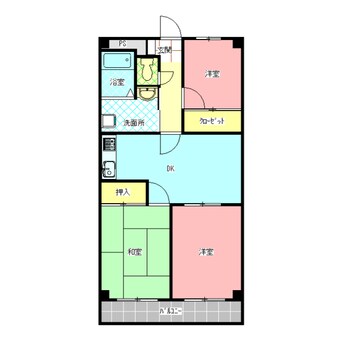 間取図 総業水戸第二ハイム