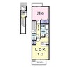 アクシーヌ 1LDKの間取り