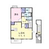 コンフォリア 1LDKの間取り