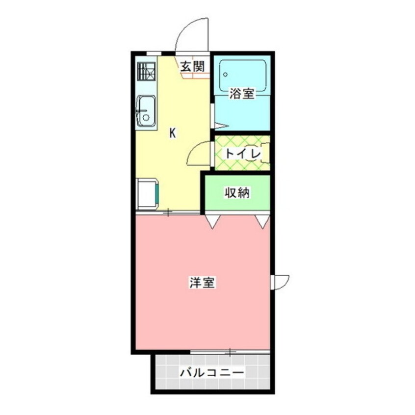 間取図 新田コーポ竹中Ｂ棟