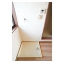 防水板付きの洗濯機置き場 あけぼのコーポＤ棟