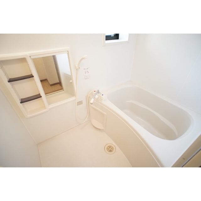 シャンプー棚と鏡完備です サンクレスト