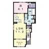 Ｈｅａｒｔ　Ｈｏｕｓｅ　Ⅰ 1LDKの間取り
