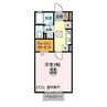 クヒオＡ 1Kの間取り
