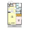 オーヴェル末広 1LDKの間取り