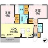 パークドオートム　Ｆ 2LDKの間取り