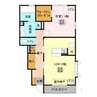 ピアヒルズ桜ヶ丘　Ｄ 1LDKの間取り