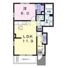 アルカンシエル 1LDKの間取り