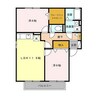 オークタウンＡ 2LDKの間取り