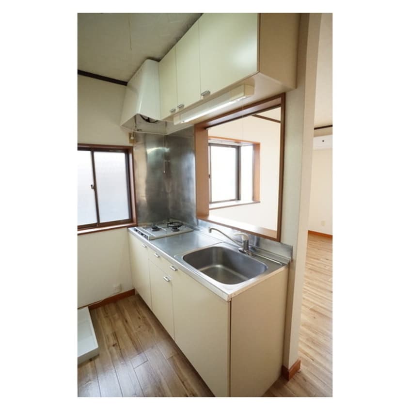 B棟は２口のビルトインコンロ コーポ金沢Ｂ棟