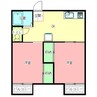 ＫコーポＡ棟 2DKの間取り