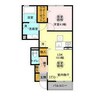 サザンテラス 1LDKの間取り