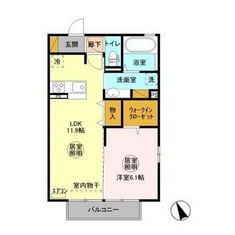 間取図 Ｄ－ｒｏｏｍ赤塚　B