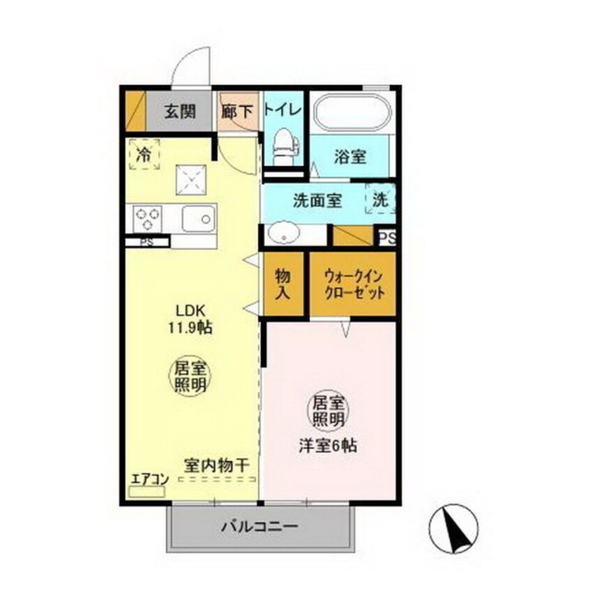 間取図 Ｄ－ｒｏｏｍ赤塚　B