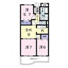 リバーシャトー 3DKの間取り
