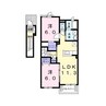 メゾンベルデ　Ｂ 2LDKの間取り