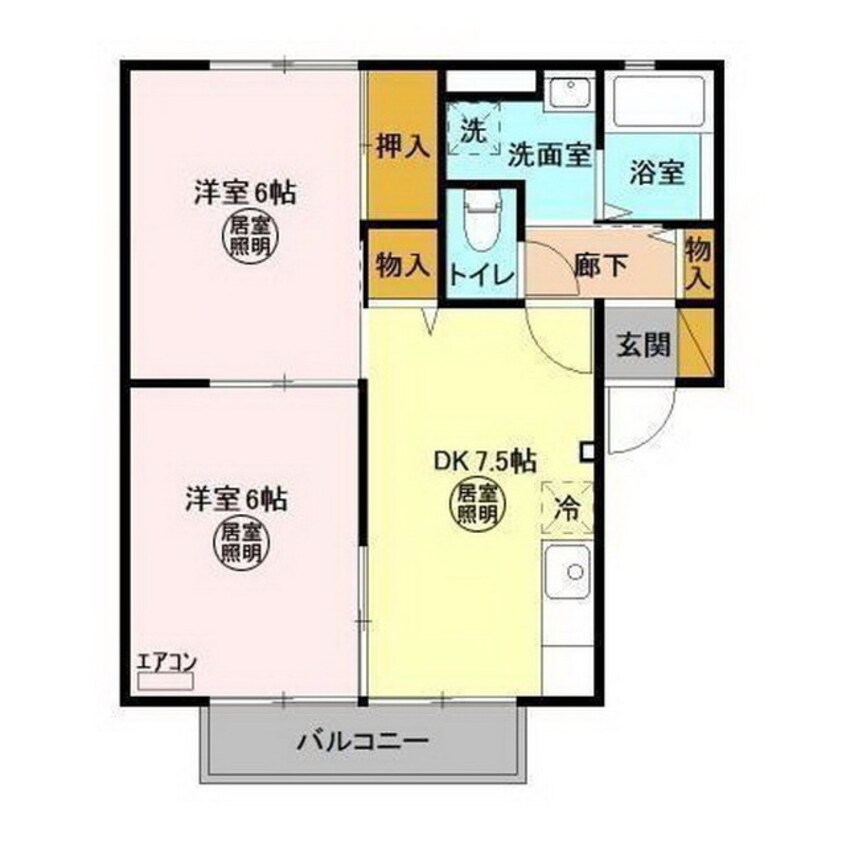 間取図 コンフォールA棟