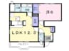 アンジュカルム 1LDKの間取り