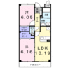 メゾン見川 2LDKの間取り