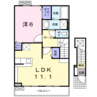 サンリット　ミヤハラ 1LDKの間取り