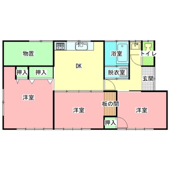 間取図 軍司渡里住宅２号