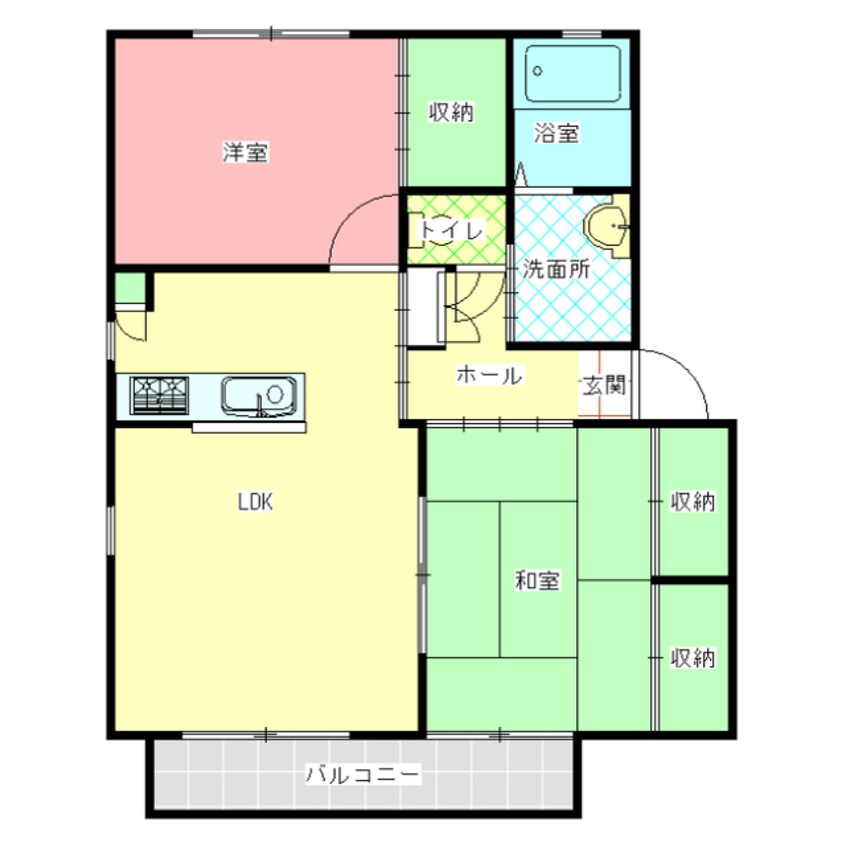 間取図 グランシード・ニューA