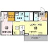 スリジエ水戸 1LDKの間取り