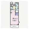 オーセント赤塚 1Kの間取り