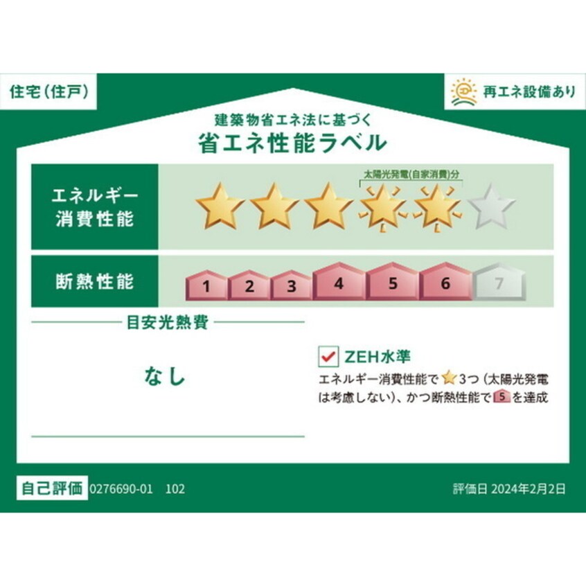 省エネ性能ラベル サンライズ・ＭＩＴＯ　Ａ