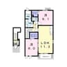 ガーデン　レイ　Ｃ 2LDKの間取り
