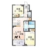 Ｌａｋｅ Ｈｉｌｌ （レイク ヒル） Ａ棟 2LDKの間取り