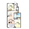 Ｌａｋｅ Ｈｉｌｌ （レイク ヒル） Ａ棟 2LDKの間取り