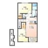 Ｌａｋｅ Ｈｉｌｌ （レイク ヒル） Ｂ棟 2LDKの間取り