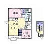 エステートハイツパート２ 2LDKの間取り
