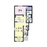シュティル　Ｂ 1LDKの間取り
