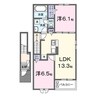 ヒカルサ水戸石川ノース 2LDKの間取り